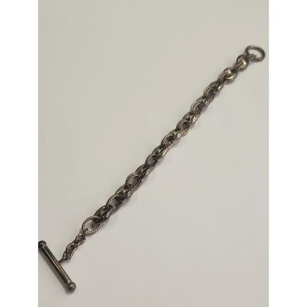 Sterling Silver Bracelet With Toggle Clasp 925